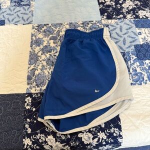 Nike Blue Athletic Shorts with White Trim